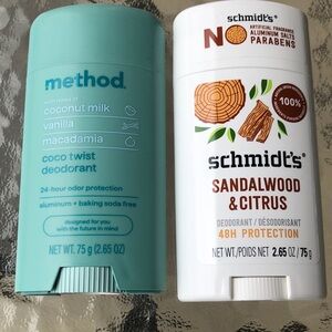 Schmidt's Sandalwood & Citrus Deodorant -Method Deodorant, Coco Twist, Coconut